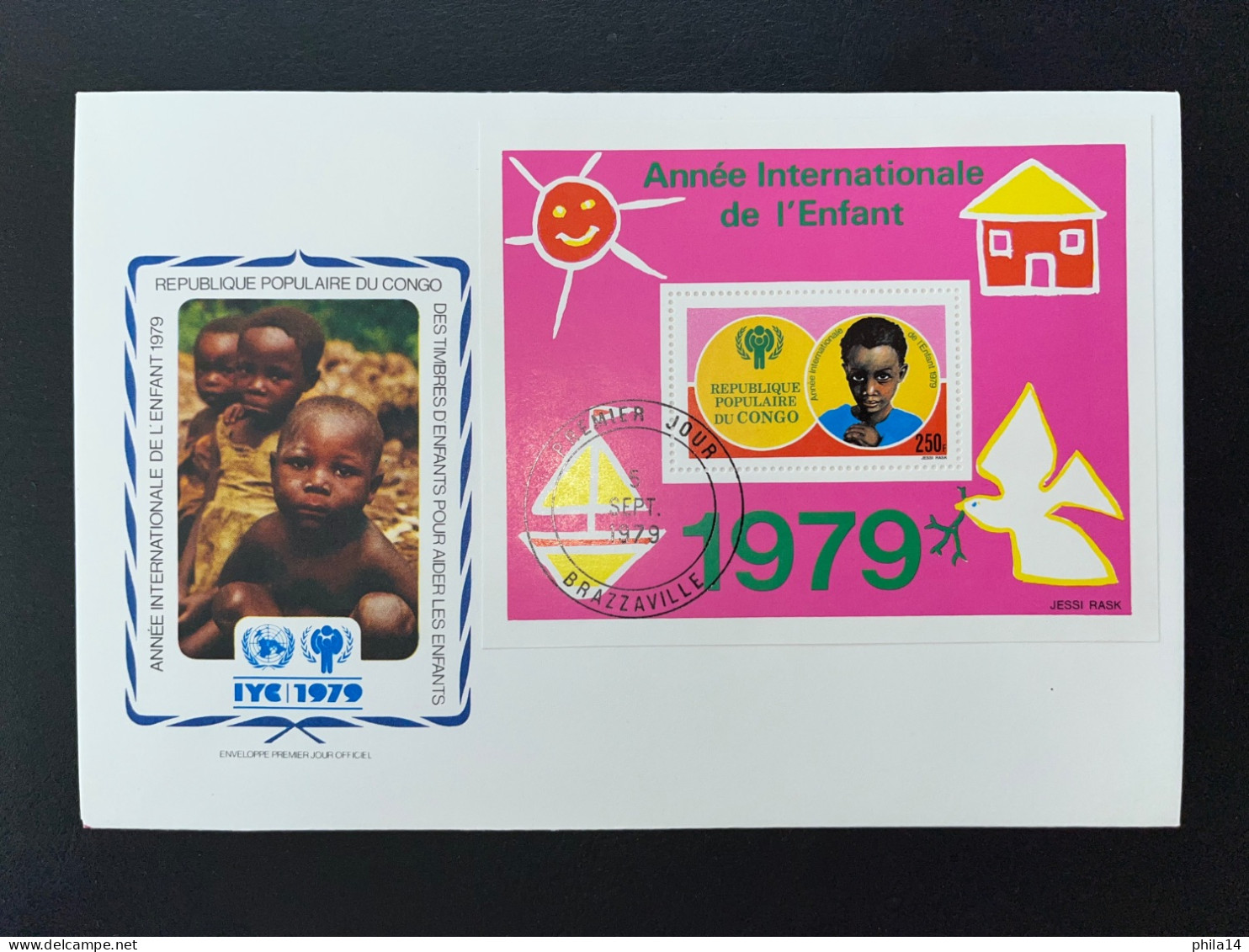 ENVELOPPE BRAZZAVILLE CONGO 1979 / ANNEE INTERNATIONALE DE L'ENFANT - Briefe U. Dokumente