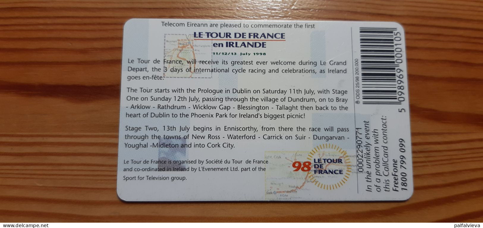 Phonecard Ireland - Tour De France, Bicycle, Bike - Irlande