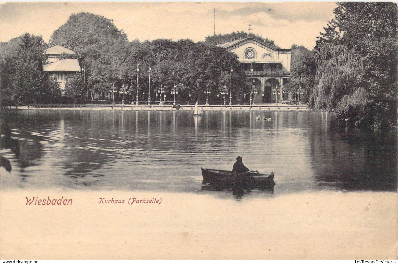 ALLEMAGNE - Wiesbaden - Kurhaus ( Parkseite ) - Carte Postale Ancienne - Wiesbaden