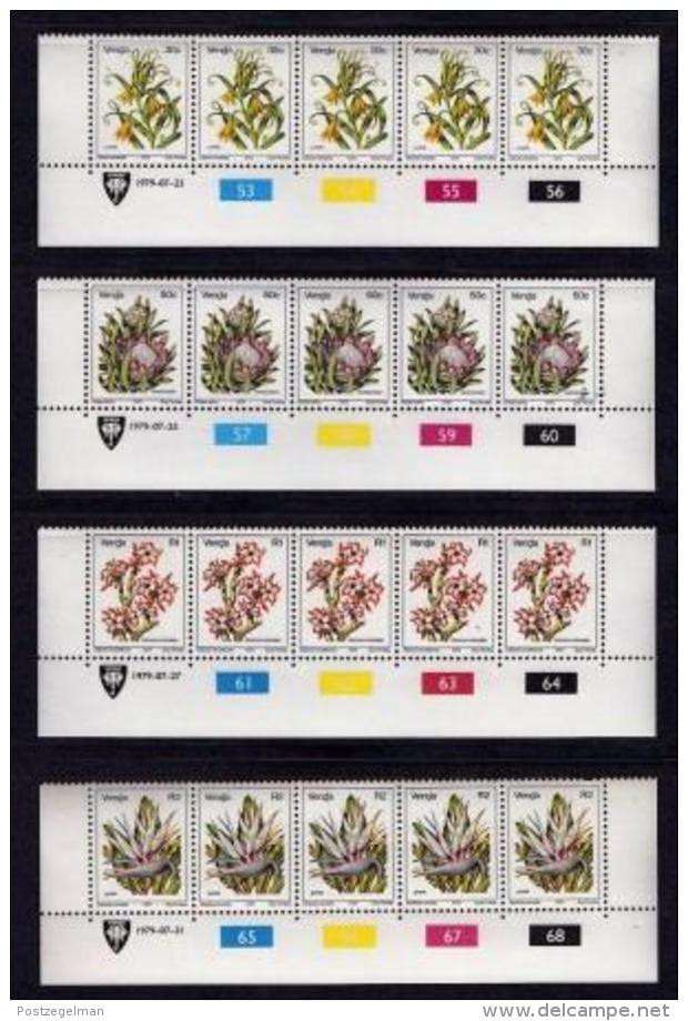 VENDA, 1979, Mint Never Hinged Stamps In Control Blocks, MI 1-17, Definitive's Flowers, X367 - Venda