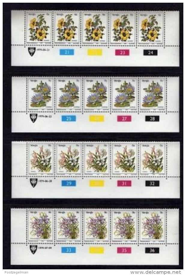 VENDA, 1979, Mint Never Hinged Stamps In Control Blocks, MI 1-17, Definitive's Flowers, X367 - Venda
