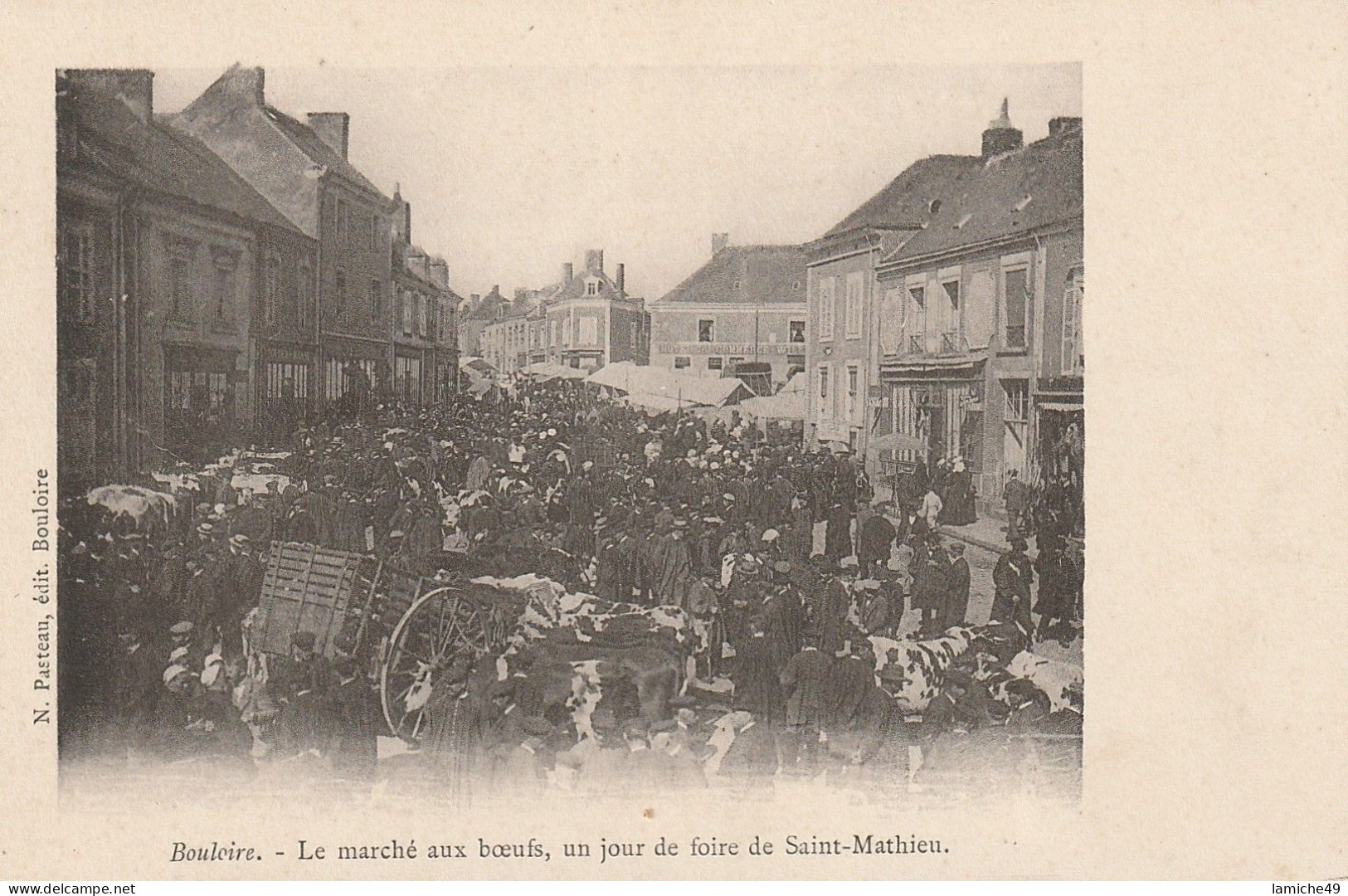 BOULOIRE Le Marché Aux Bœufs Un Jour De Foire De Saint Mathieu - Bouloire