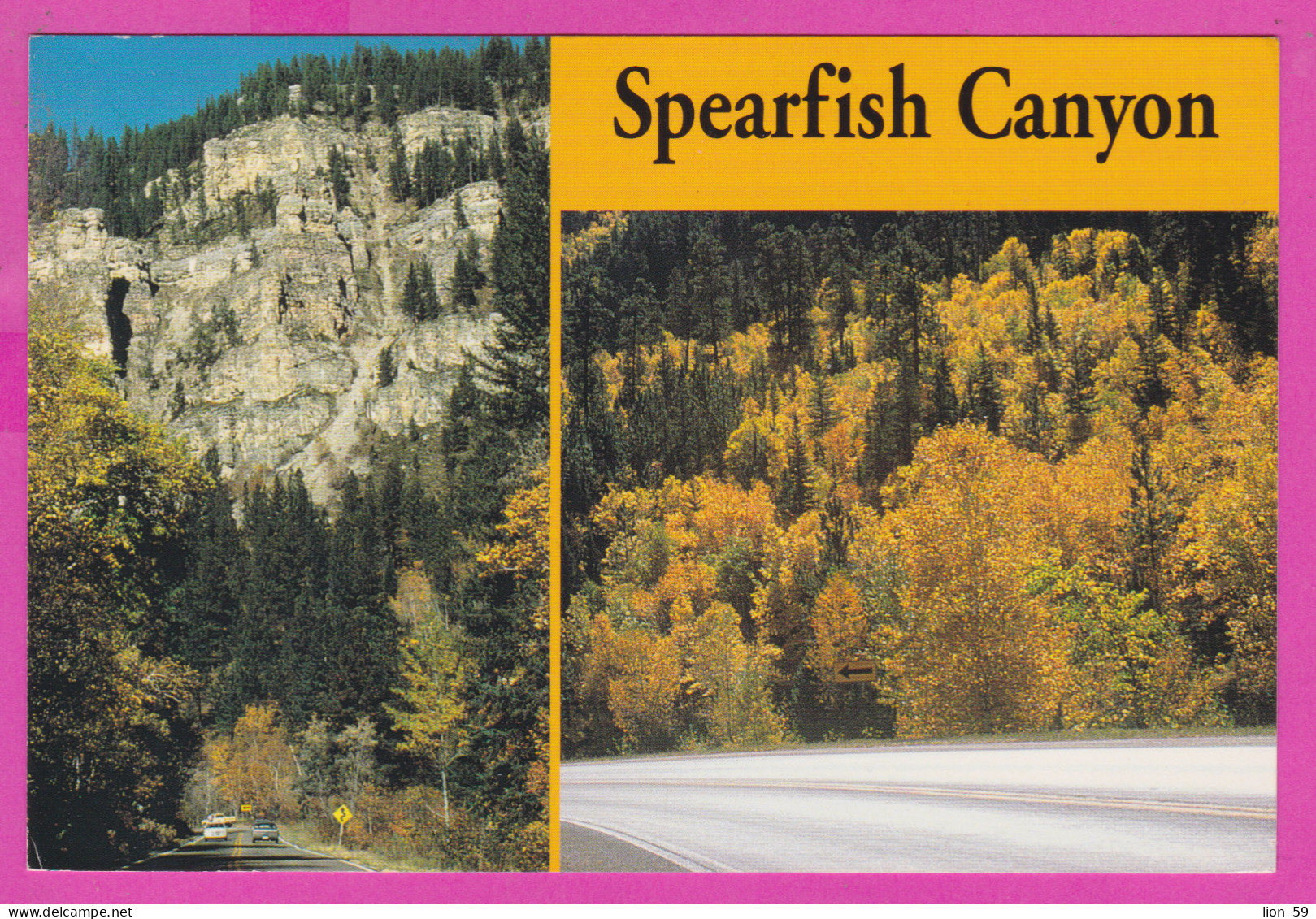 292508 / United States - Spearfish Canyon Road Rock PC USED (O) Rapid City 1996 -50 C. Jacqueline Cochran Pioneer Pilot  - Altri & Non Classificati