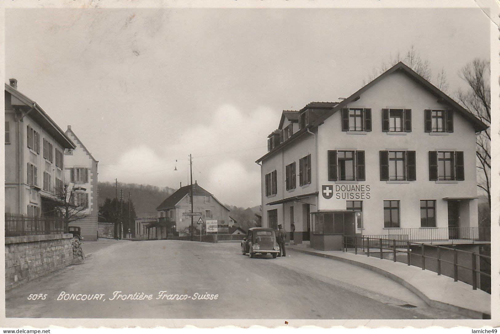 BONCOURT Frontière Franco-suisse Douanier TIMBRE Marianne 1949  CPSM Format CPA - Boncourt