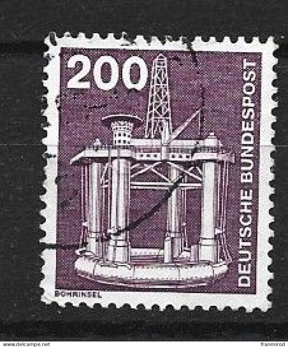 Allemagne 1975 N 707 (yv) Serie Courante Plateforme De Forrage Sans Trace De Charniere - Usines & Industries