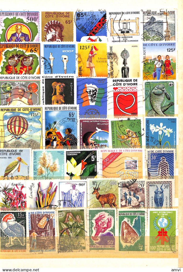 sam - continent africain album de plusieurs centaines de timbres