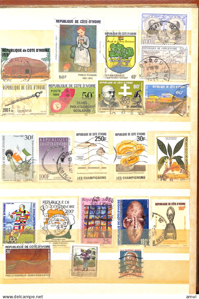 sam - continent africain album de plusieurs centaines de timbres