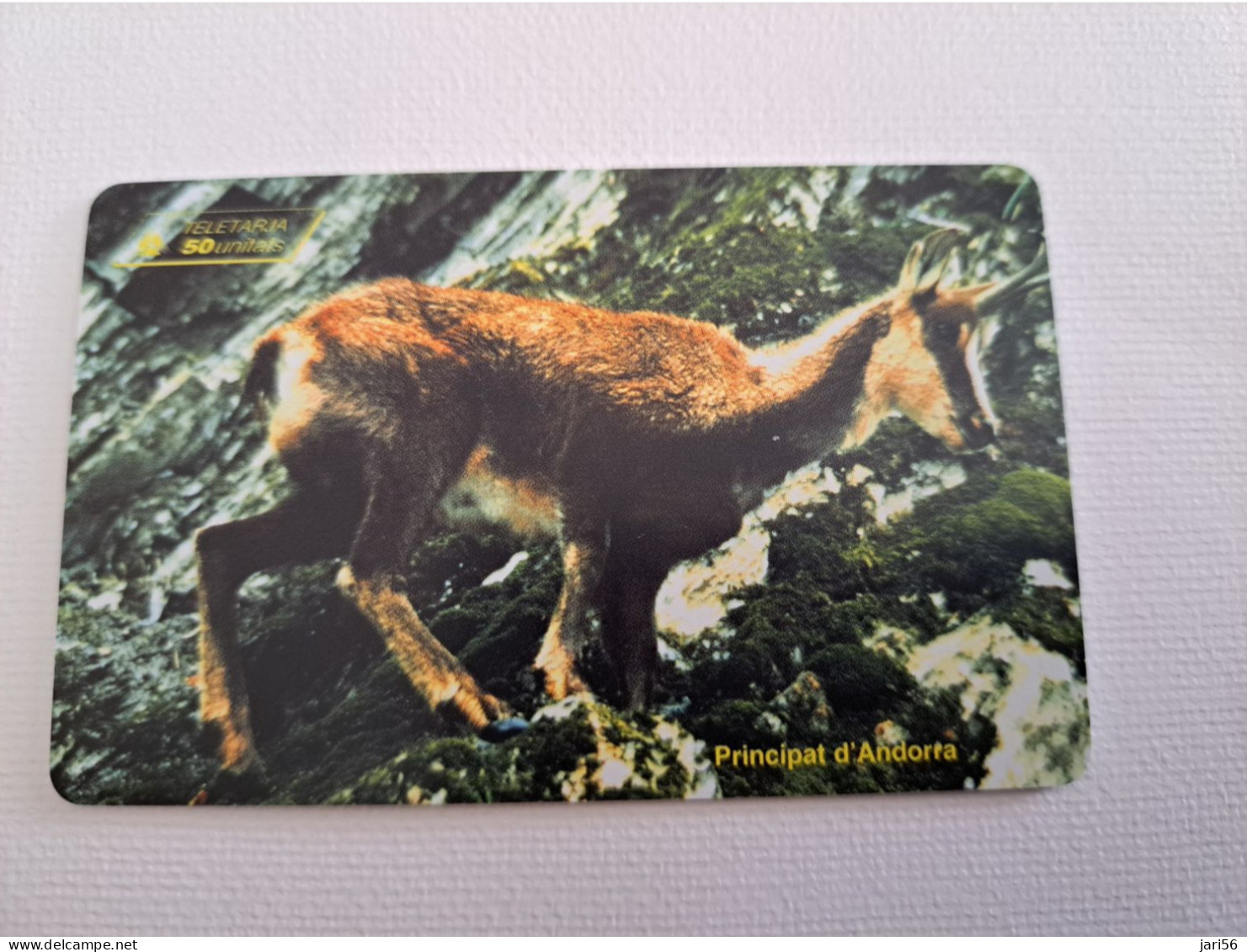 ANDORRA Nice Used    50 UNITS/  CHIPCARD/ ISARD/ RUPICAPRA / MOUNTAIN GOAT      ** 13881*** - Andorre