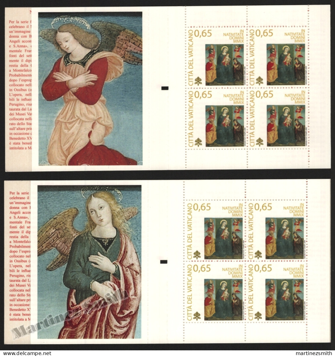 Vatican 2009 Yv. C1513 I And II, Christmas, Art Francesco Melanzio - Pair Of Booklets - MNH - Booklets