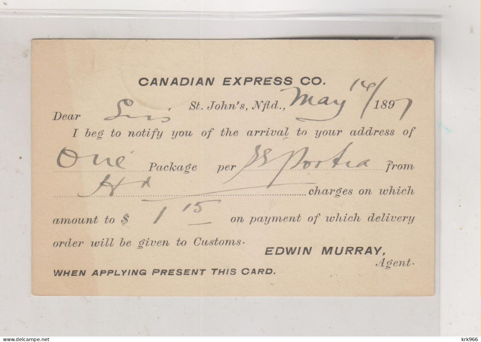 NEWFOUNDLAND 1897 Nice Postal Stationery - Entiers Postaux