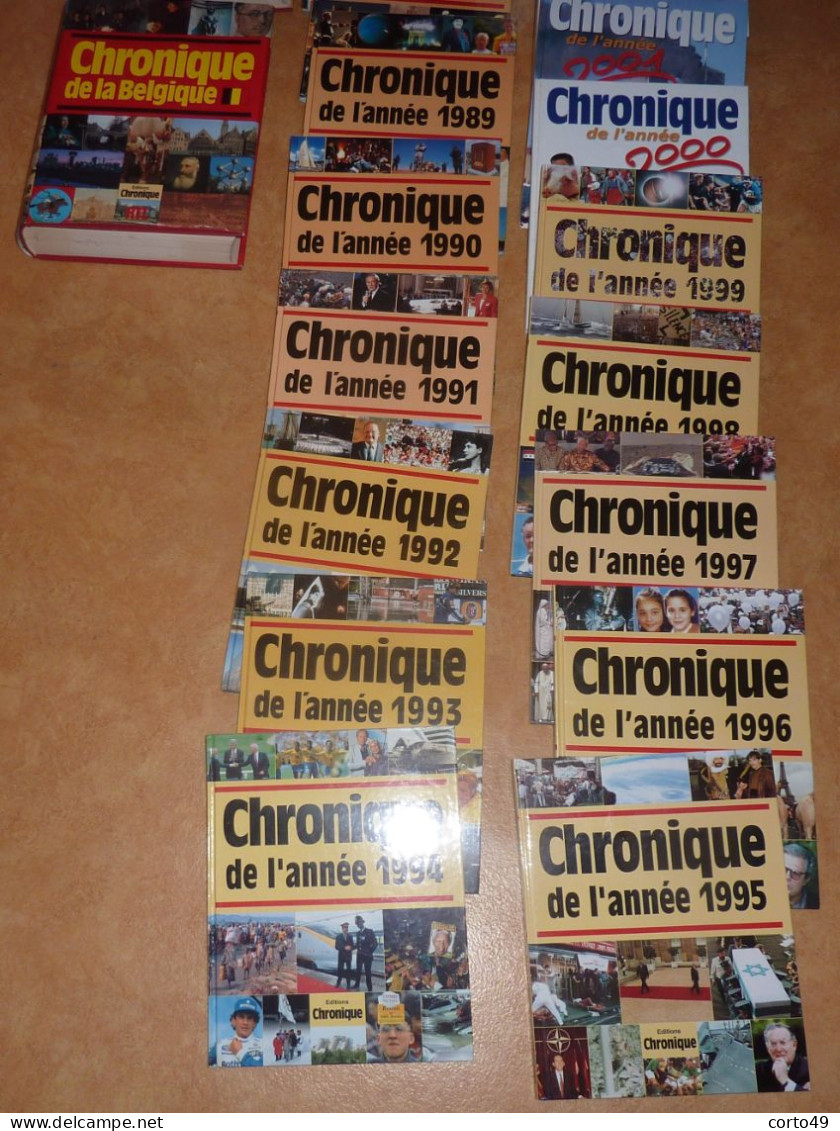 LA CHRONIQUE DU 20e SIECLE + CHRONIQUE De L' ANNEE 1985 à 2006 + CHRONIQUE DE LA BELGIQUE - 24 LIVRES -voir 10 Scans - Encyclopedieën