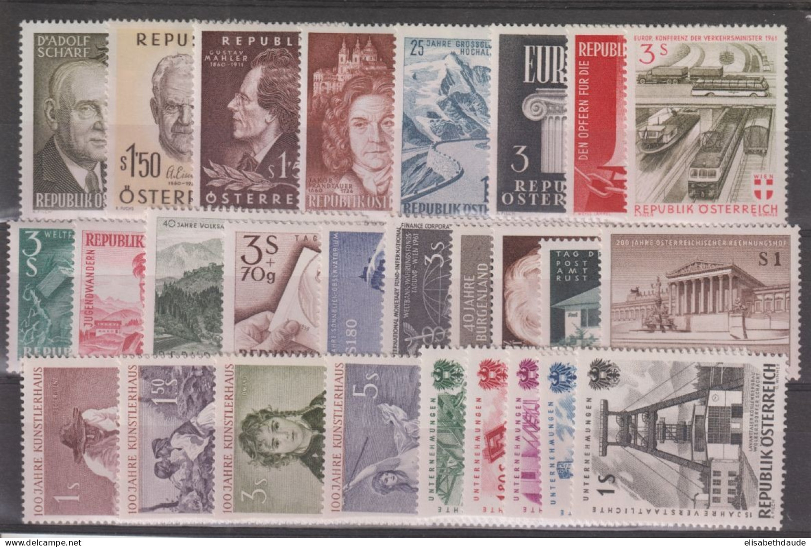 AUTRICHE - 1960 + 1961 -  ANNEES COMPLETES ** MNH - COTE = 30.7 EUR. - - Años Completos