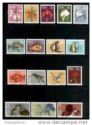 REPUBLIC OF SOUTH AFRICA, 1974, MNH Stamp(s) Definitives, Flora &amp; Fauna,  Nr(s) 447-462 (complete) - Ungebraucht