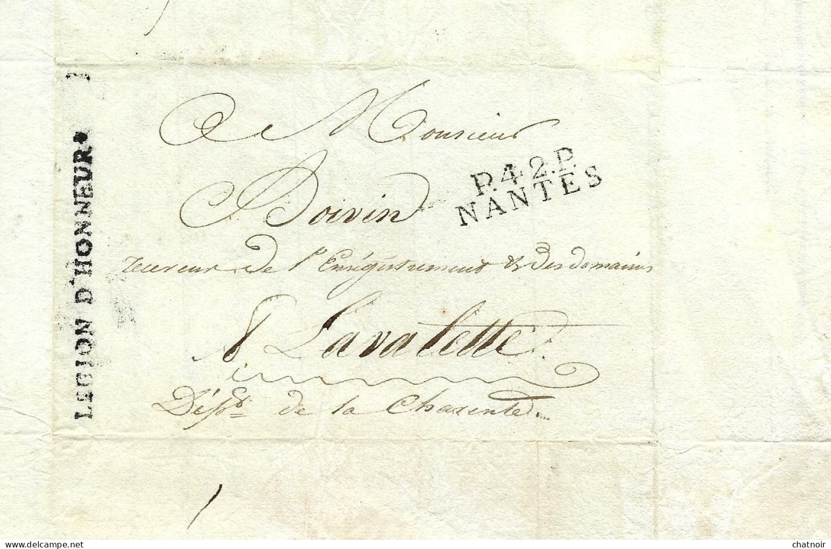 Document  LEGION D ' HONNEUR   NANTES 1807 Port Payé + Legion D'honneur Pour La Charente - Unclassified