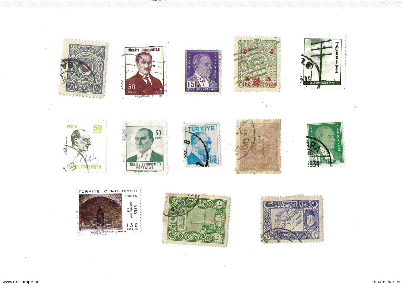 Collection De 54 Timbres Oblitérés (Beaucoup D'anciens) - Collections, Lots & Séries