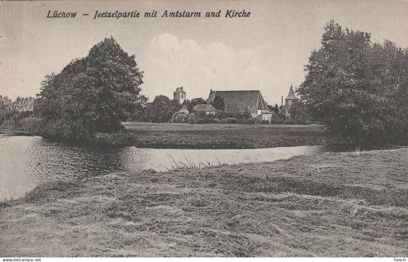 4908 37 Lüchow, Jeetzelpartie Mit Amtsturm Und Kirche.   - Luechow