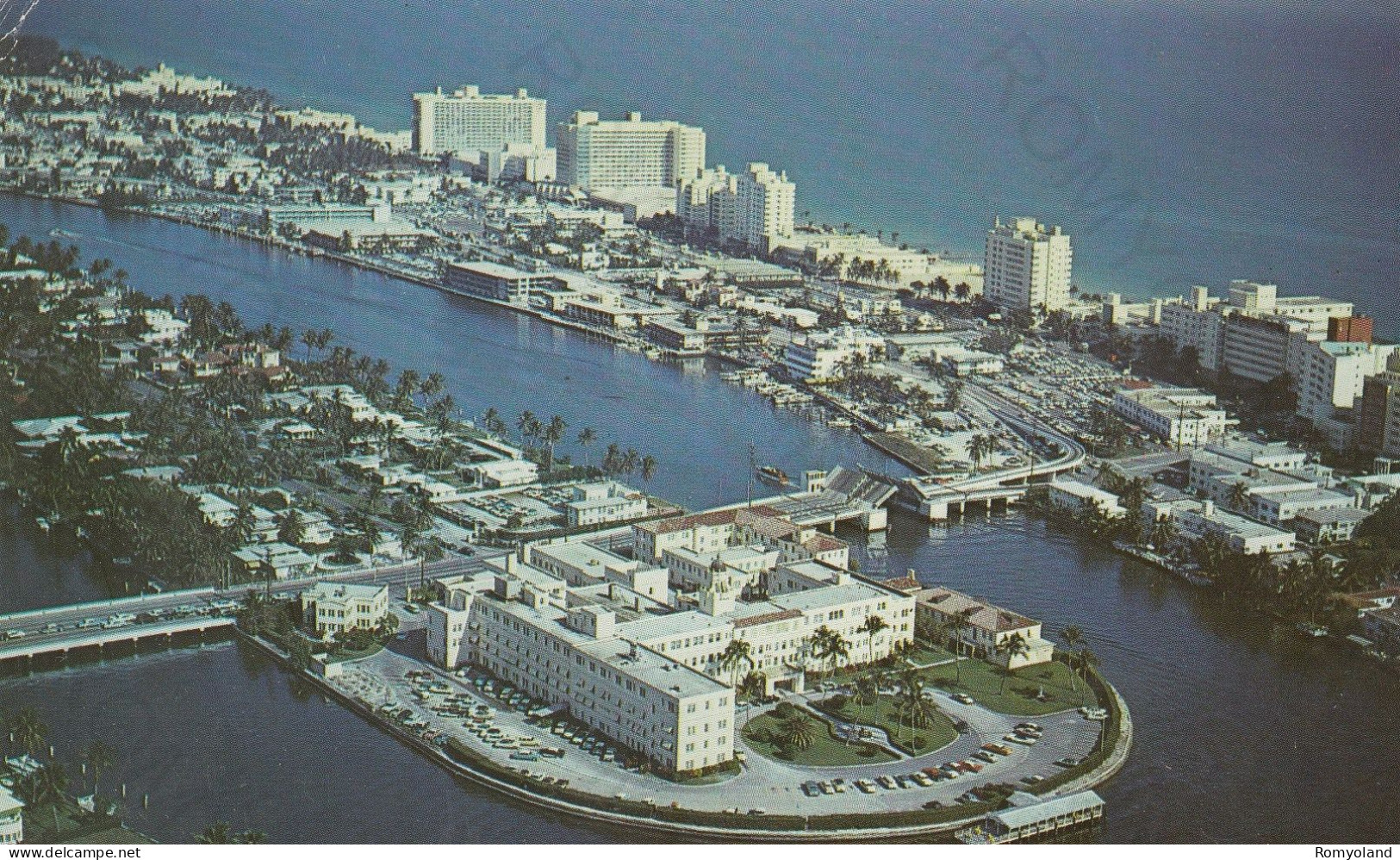 CARTOLINA  MIAMI BEACH,FLORIDA,STATI UNITI-EXCLUSIVE NORTH BEACH SECTION WITH ITS FAMOUS HOTEL ROW-VIAGGIATA 1964 - Miami Beach