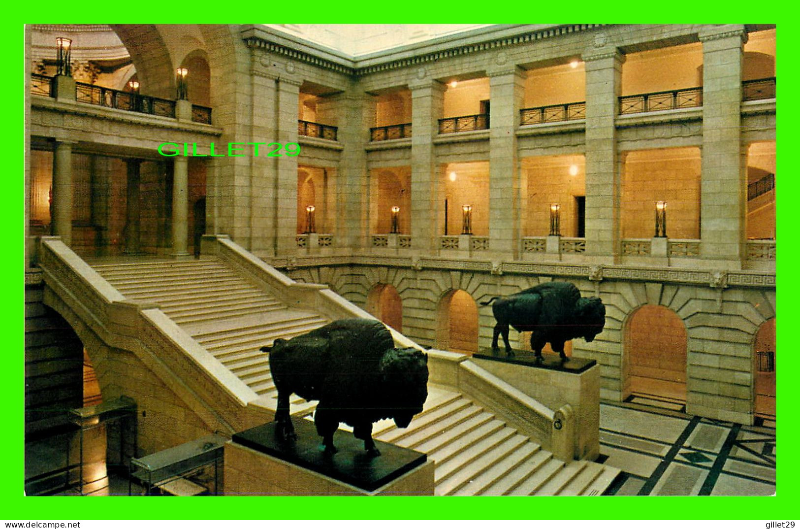 WINNIPEG, MANITOBA - INTERIOR OF MANITOBA LEGISLATIVE BUILDING - PHOTO, W.J.L. GIBBONS - GOLDIN & COMPANY LTD - - Winnipeg