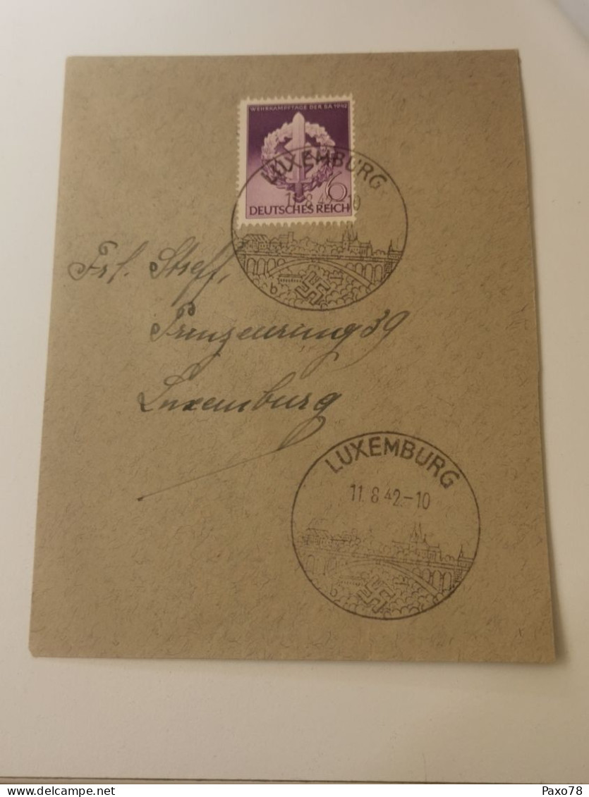 Lettre, Oblitéré Luxembourg 1942 - 1940-1944 Duitse Bezetting