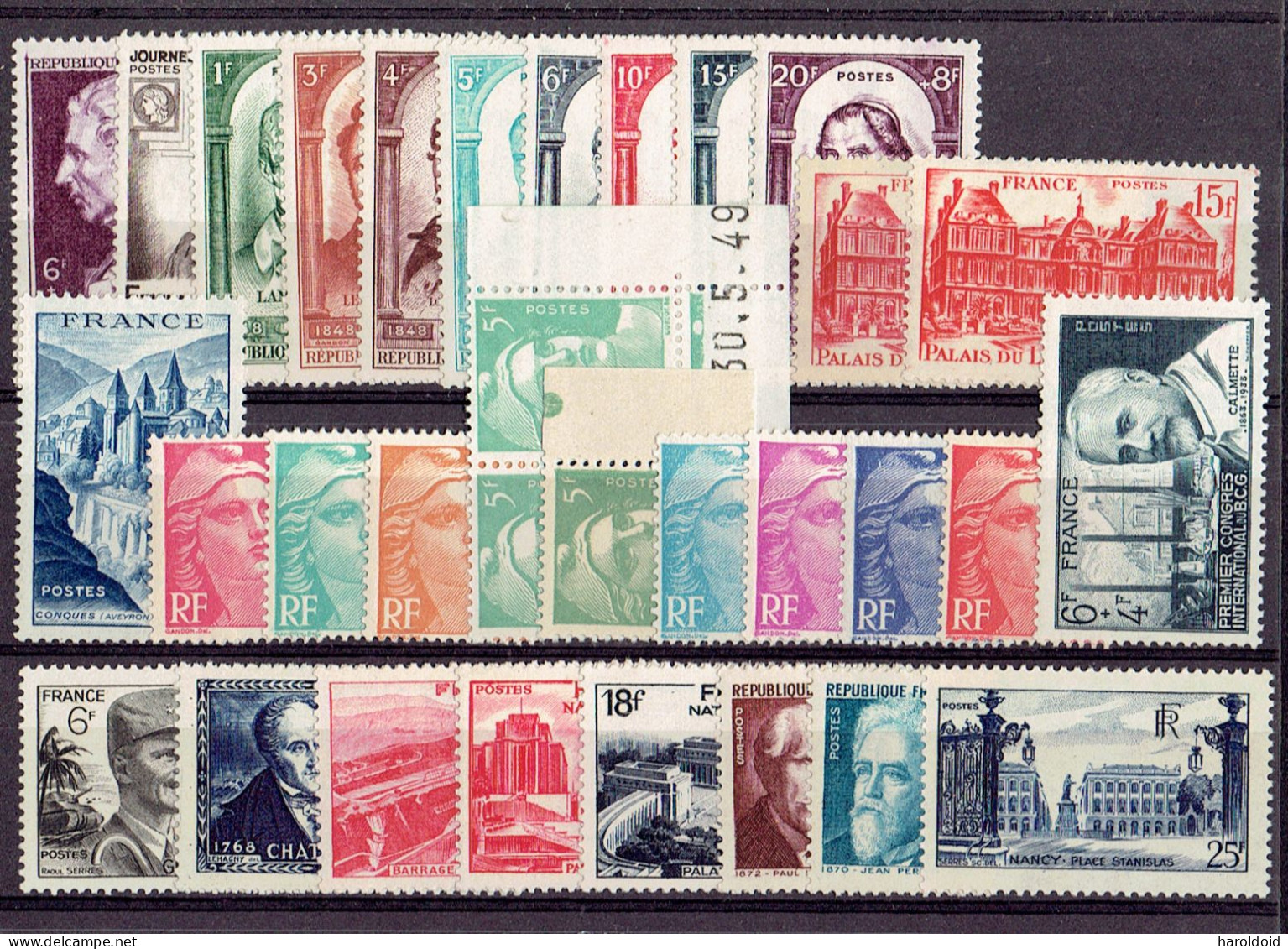 FRANCE ANNEES COMPLETES - 1948 - N°793/822 - XX MNH TTB - 1940-1949