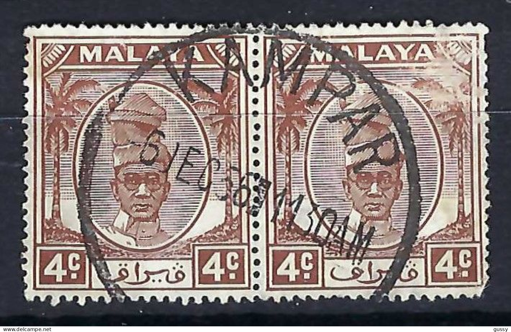 MALAISIE Perak Ca.1950-55: Paire De Y&T 82 TB Obl. "Kampar" - Perak