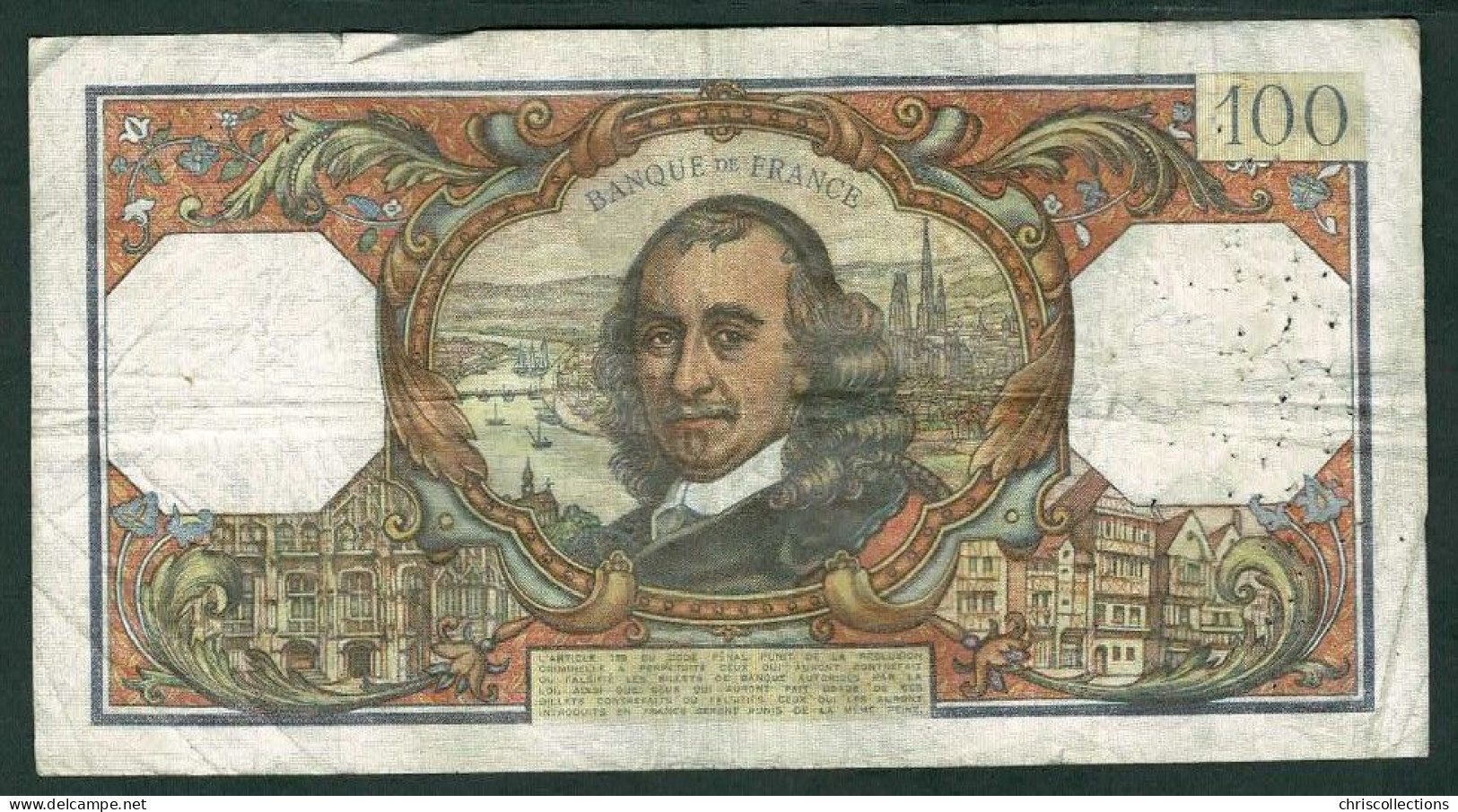 FRANCE - 100 Francs Corneille - 7/12/1967 - TB - F. : 65/19 - N° De Billet : 83349 - 100 F 1964-1979 ''Corneille''