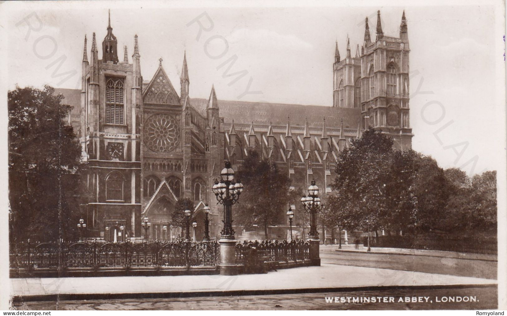 CARTOLINA  LONDON,INGHILTERRA,REGNO UNITO-WESTMINSTER ABBEY-BOLLO STACCATO,VIAGGIATA 1955 - Westminster Abbey