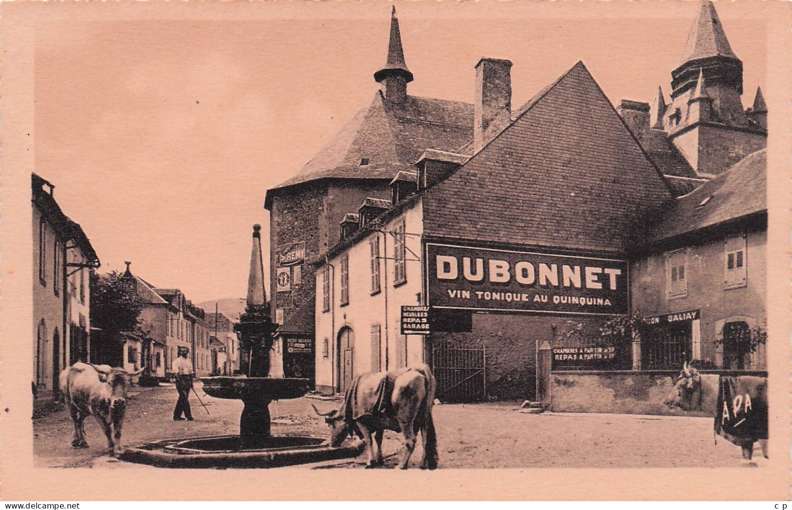 Campan - La Fontaine  - Dubonnet - Alcool - CPA °J - Campan