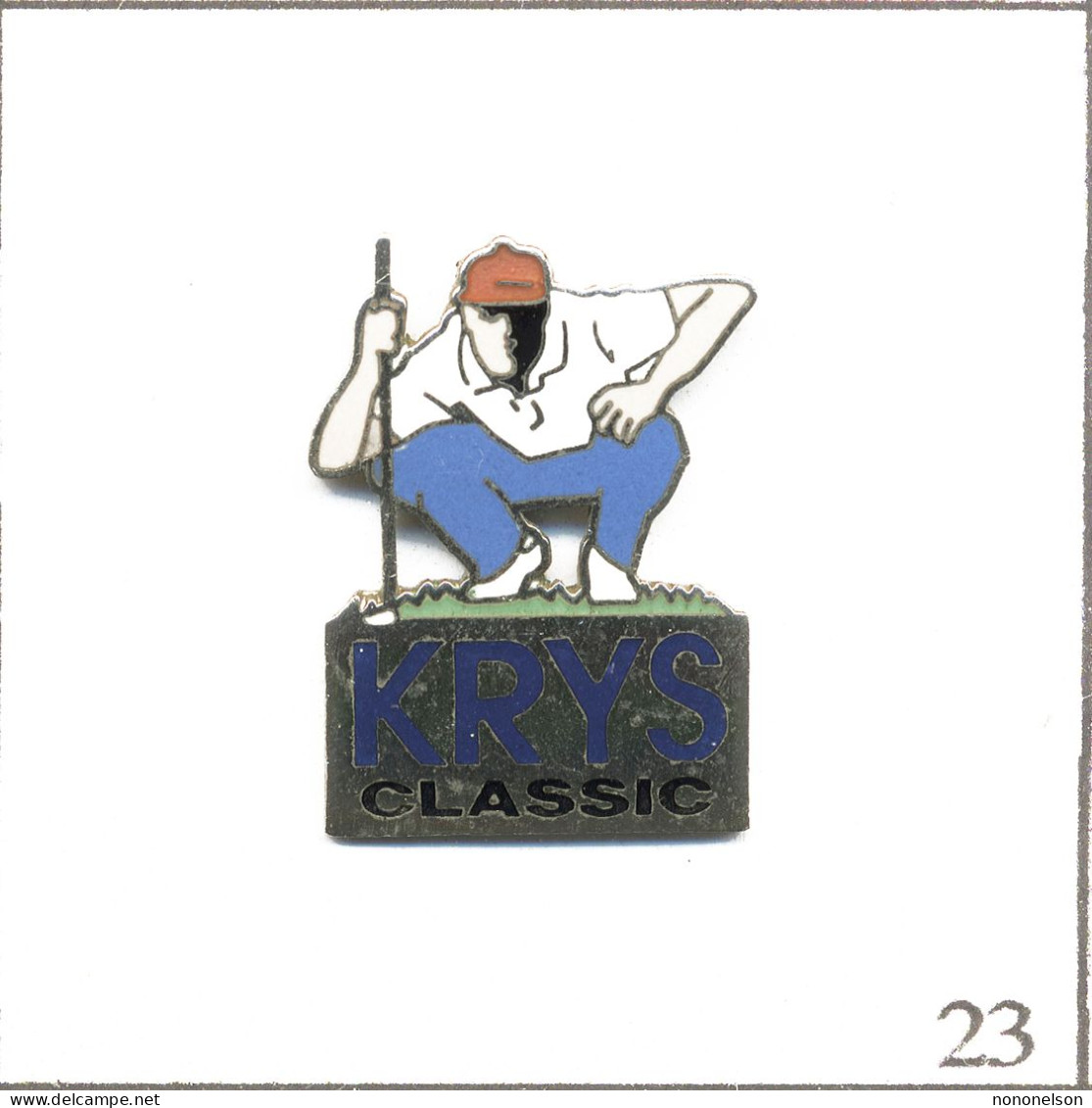 Pin's Sport - Golf / Sponsor Lunettes “Krys“ Classic. Estampillé Coinderoux. EGF. T975-23 - Golf