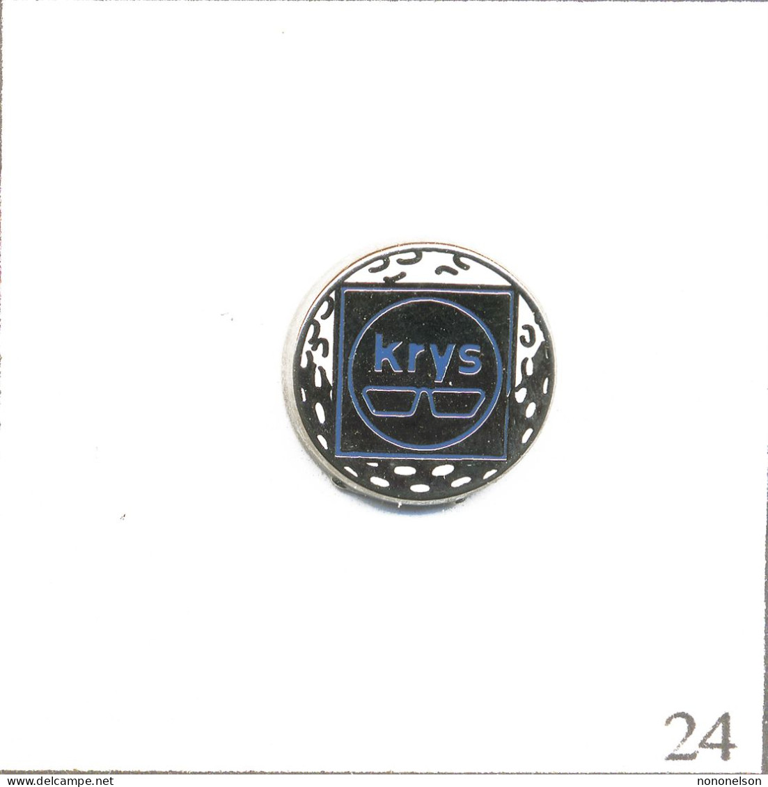 Pin's Sport - Golf / Sponsor Lunette “Krys“ Avec Logo. Non Estampillé. Zamac. T975-24 - Golf