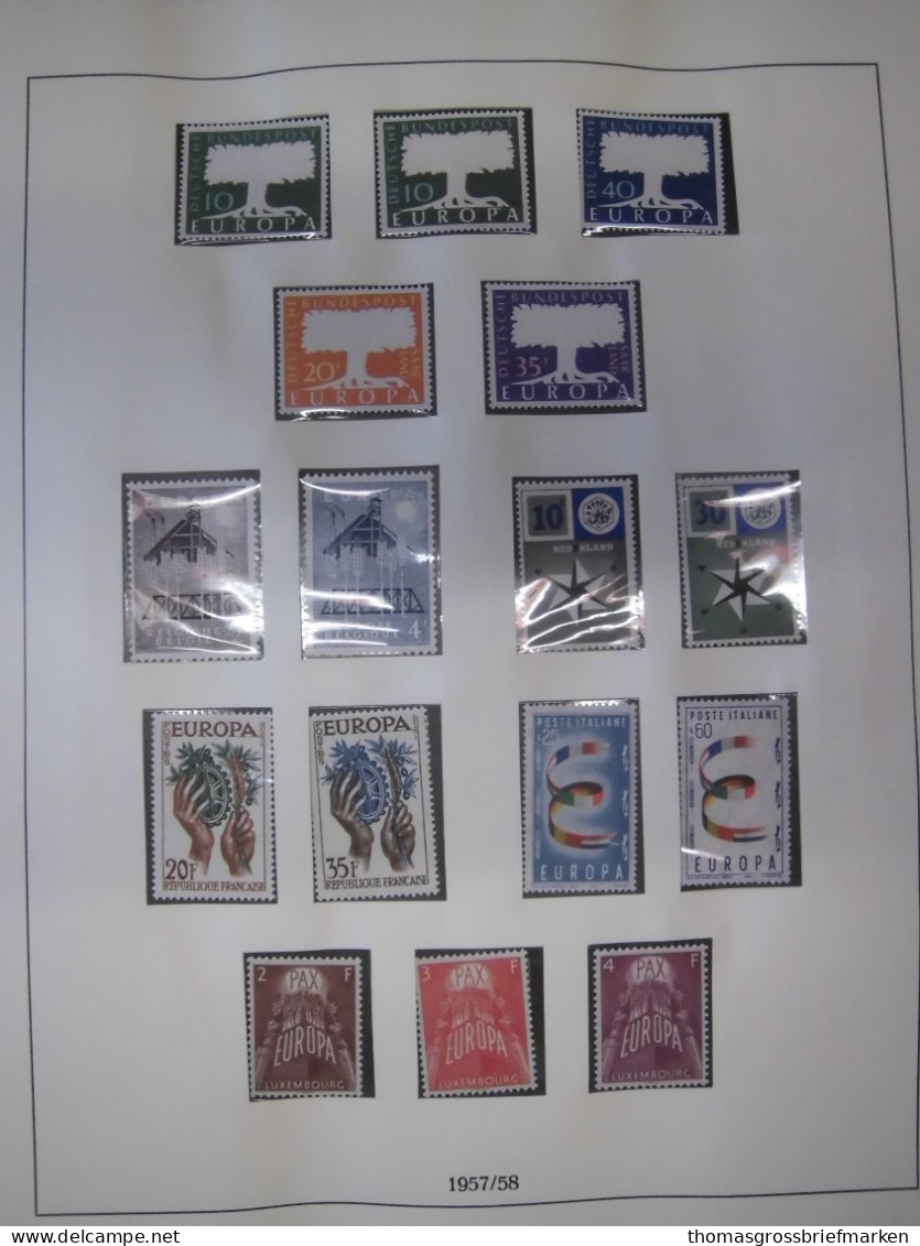Sammlung Europa CEPT 1956-1979 Postfrisch Komplett + Extras In Lindner (51062) - Collections