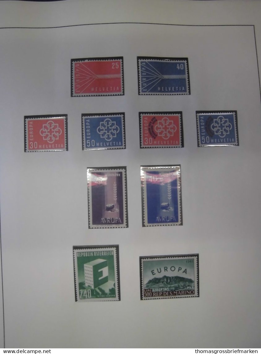 Sammlung Europa CEPT 1956-1979 Postfrisch Komplett + Extras In Lindner (51062) - Collections