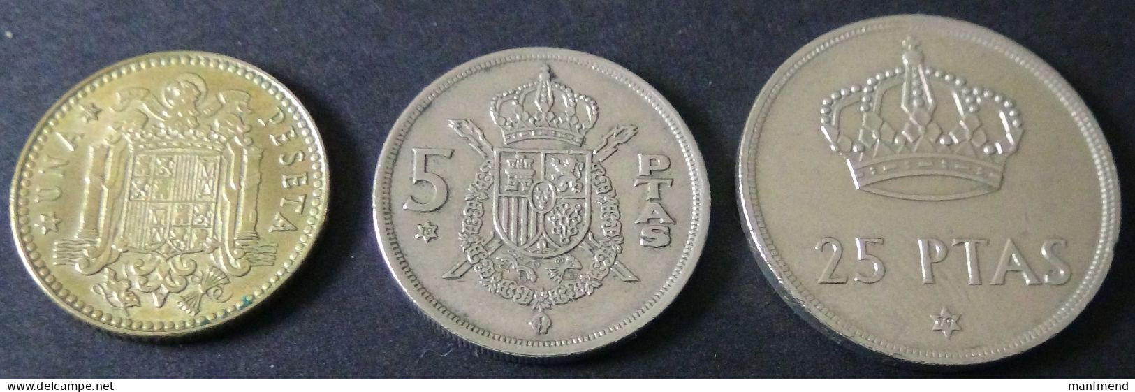 Spain - 1975 *79 - KM 806, 807, 808 - 1 Peseta + 5 + 10 Pesetas - XF - Look Scans - Sonstige & Ohne Zuordnung