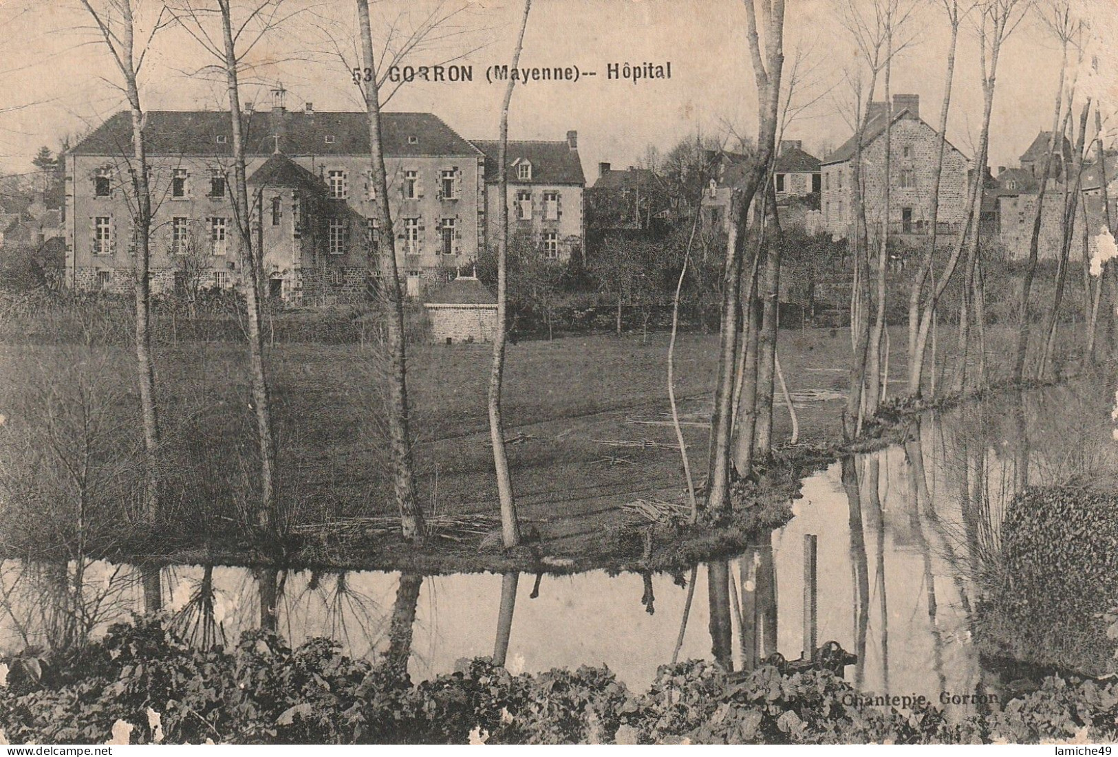 GORRON (Mayenne) Hôpital Circulée 1922 - Gorron