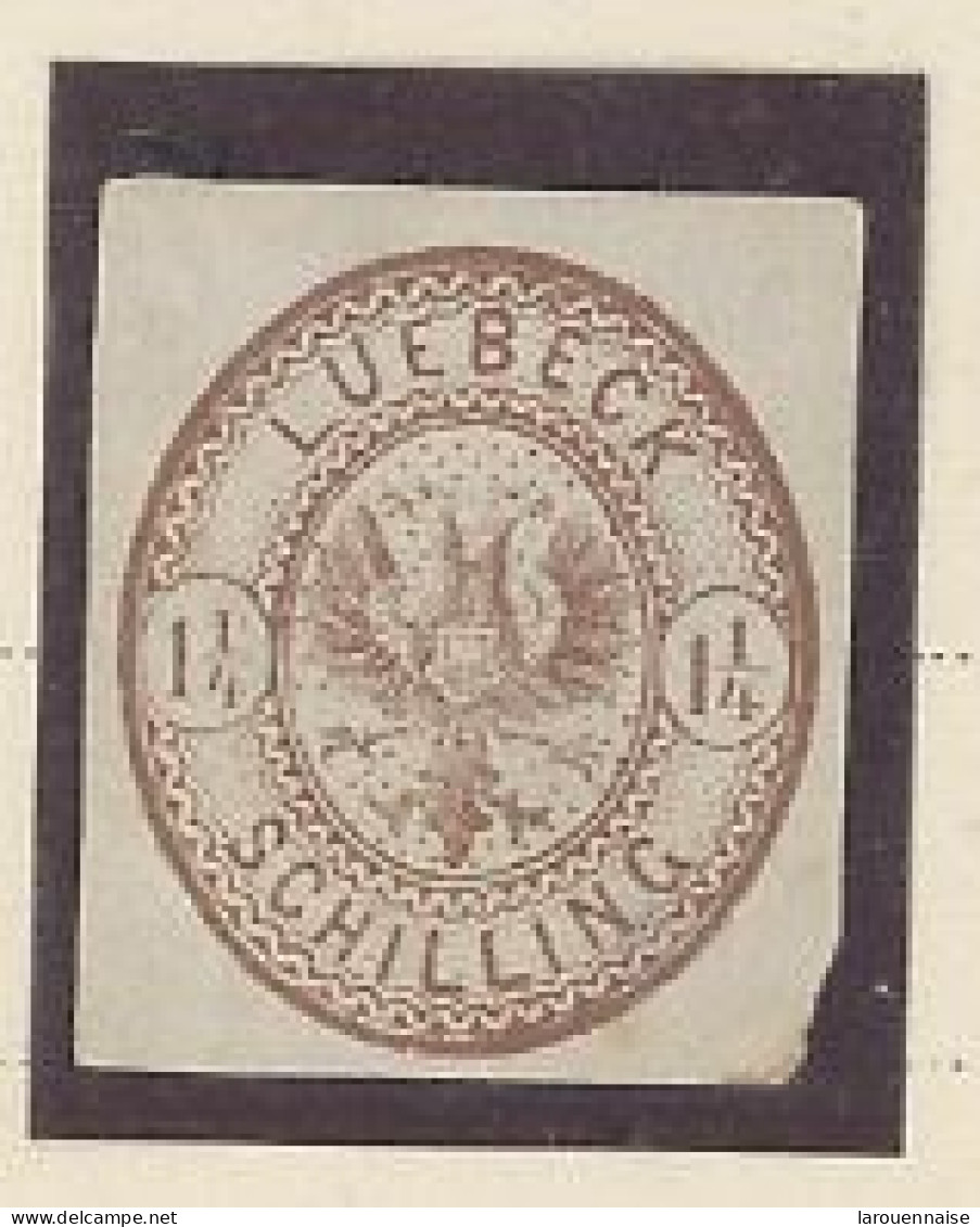 ALLEMAGNE - LUBECK -1864 -N°13 -1 1/4 S BRUN -ROUGE NSG -Etat TB - Luebeck