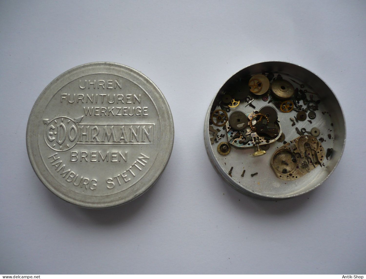 E.DOHRMANN -  Dose Mit Uhren-Ersatzteilen  - älter (1073) - Materiales