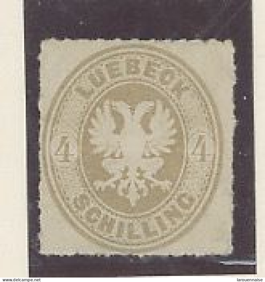 ALLEMAGNE - LUBECK -1863 -N°12 -4S BISTRE N* -ETAT TTB - Lubeck