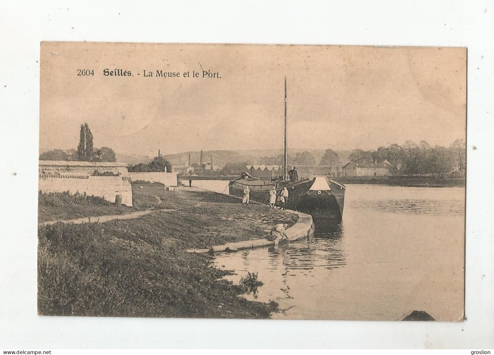 SEILLES (ANDENNE) 2604 LA MEUSE ET LE PORT (PENICHE) 1920 - Andenne