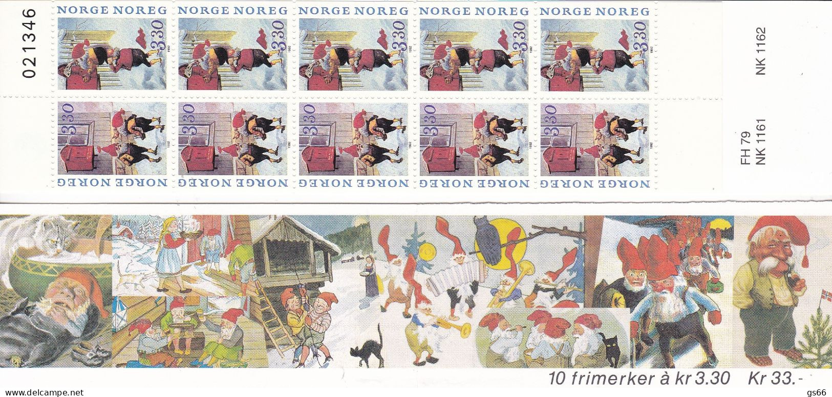 Norge, 1990, 1112/13 Booklet 19, MNH **, Weihnachten:  Control Number - Carnets