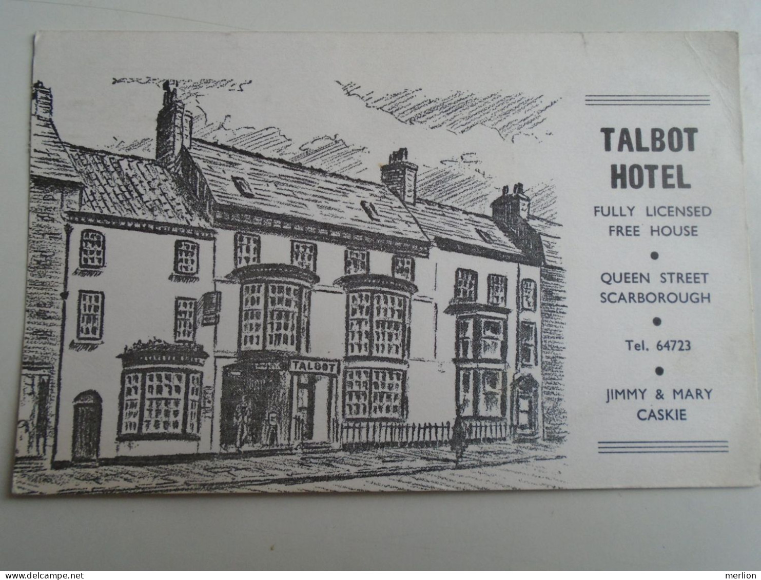 D196358  UK -England - Yorkshire - Scarborough  -Talbot Hotel  Queen Street - Sent To Hungary - Scarborough