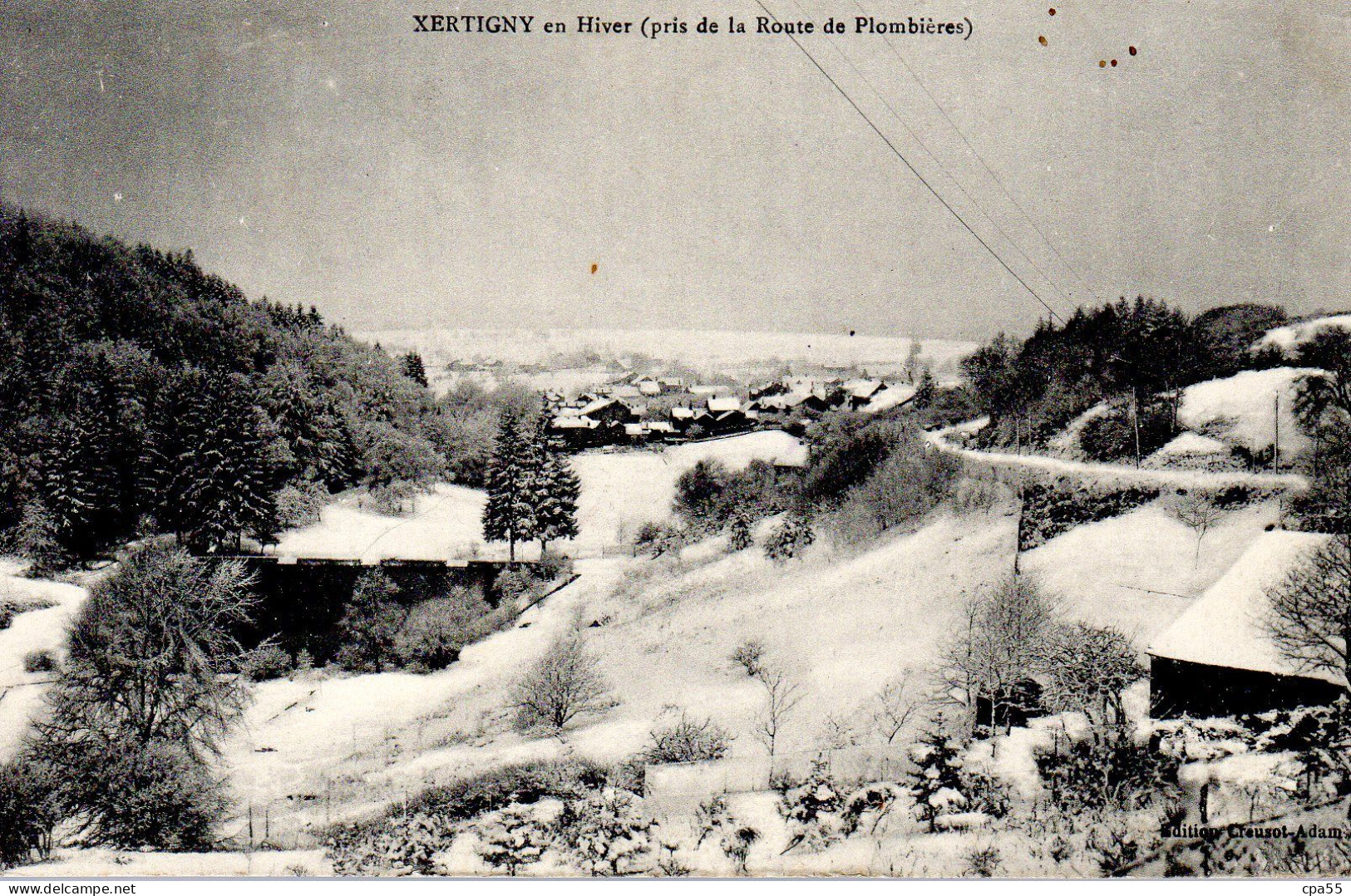 XERTIGNY  En Hiver  -  Vue Prise De La Route De Bruyères - Xertigny