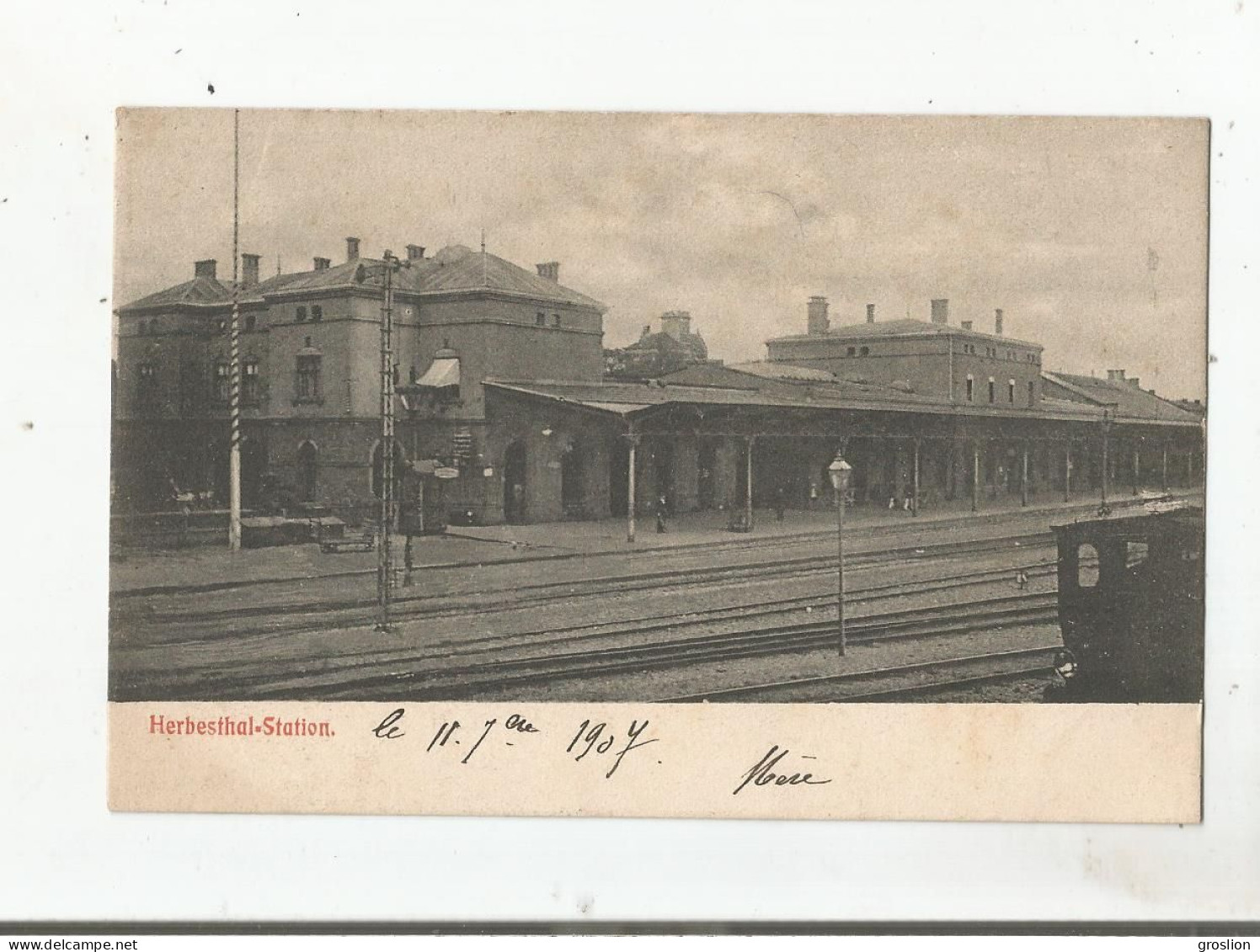 HERBESTHAL STATION (LONTZEN) 1907 - Lontzen