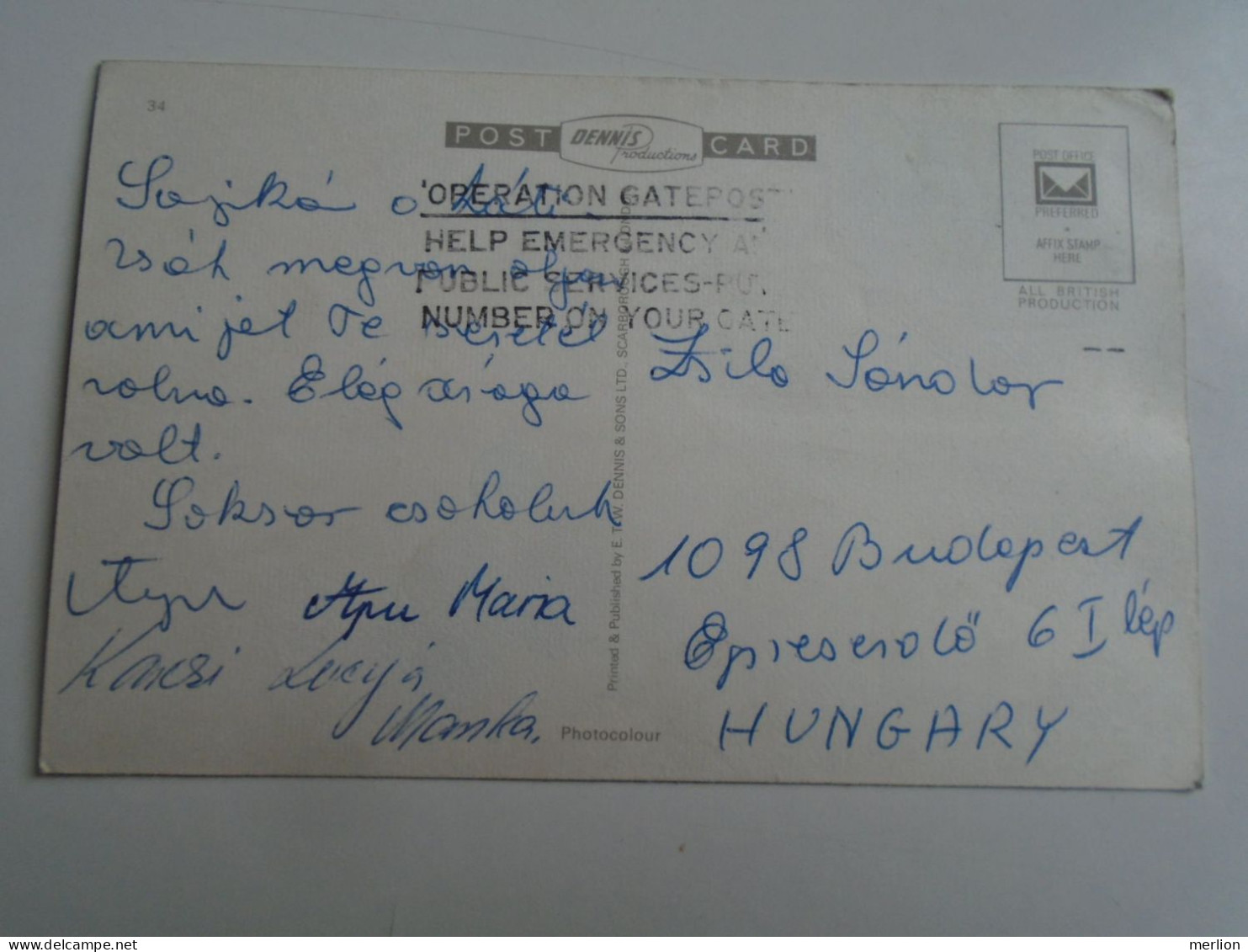 D196370  UK -England - Yorkshire - Scarborough  - Spa Bridge - Operation Gatepost   PU Ca 1960's   - Sent To Hungary - Scarborough