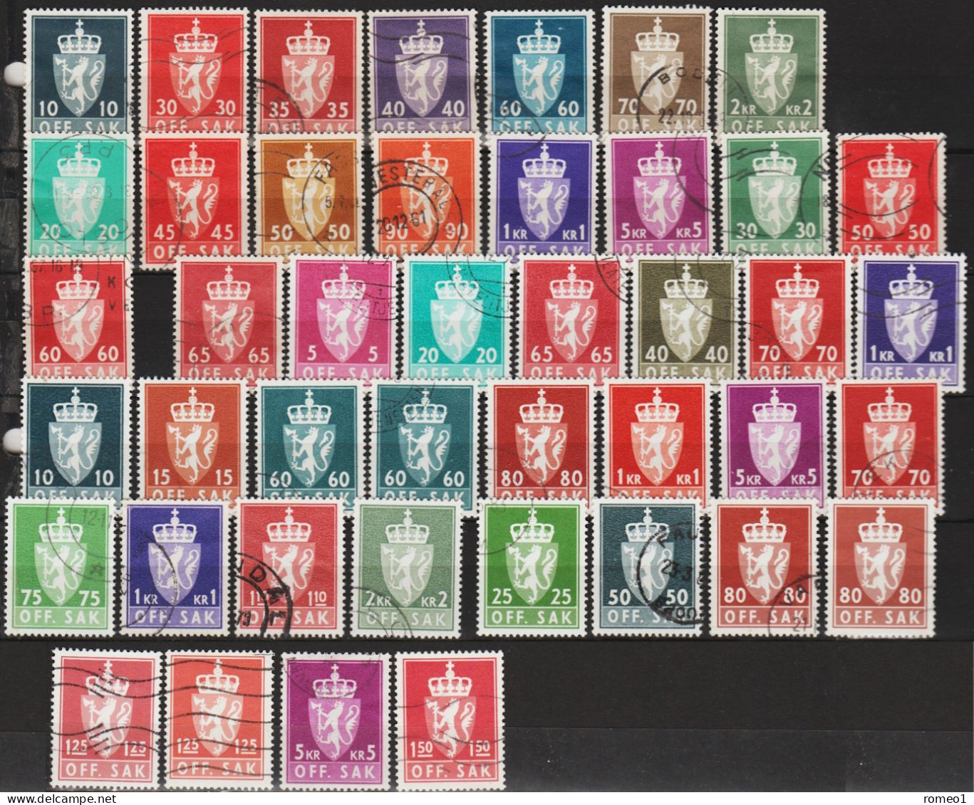 1955-1981: Norwegen Lot Dienst Gest. (d826) / Norvège Lot Service Obl.. - Servizio