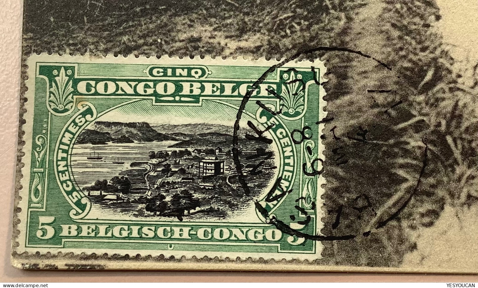 BASANKUSU1917entier Postal Illustré5c RIZIERES56 >Netherlands (Congo Belge Rice Riz Agriculture Water Postal Stationery - Brieven En Documenten