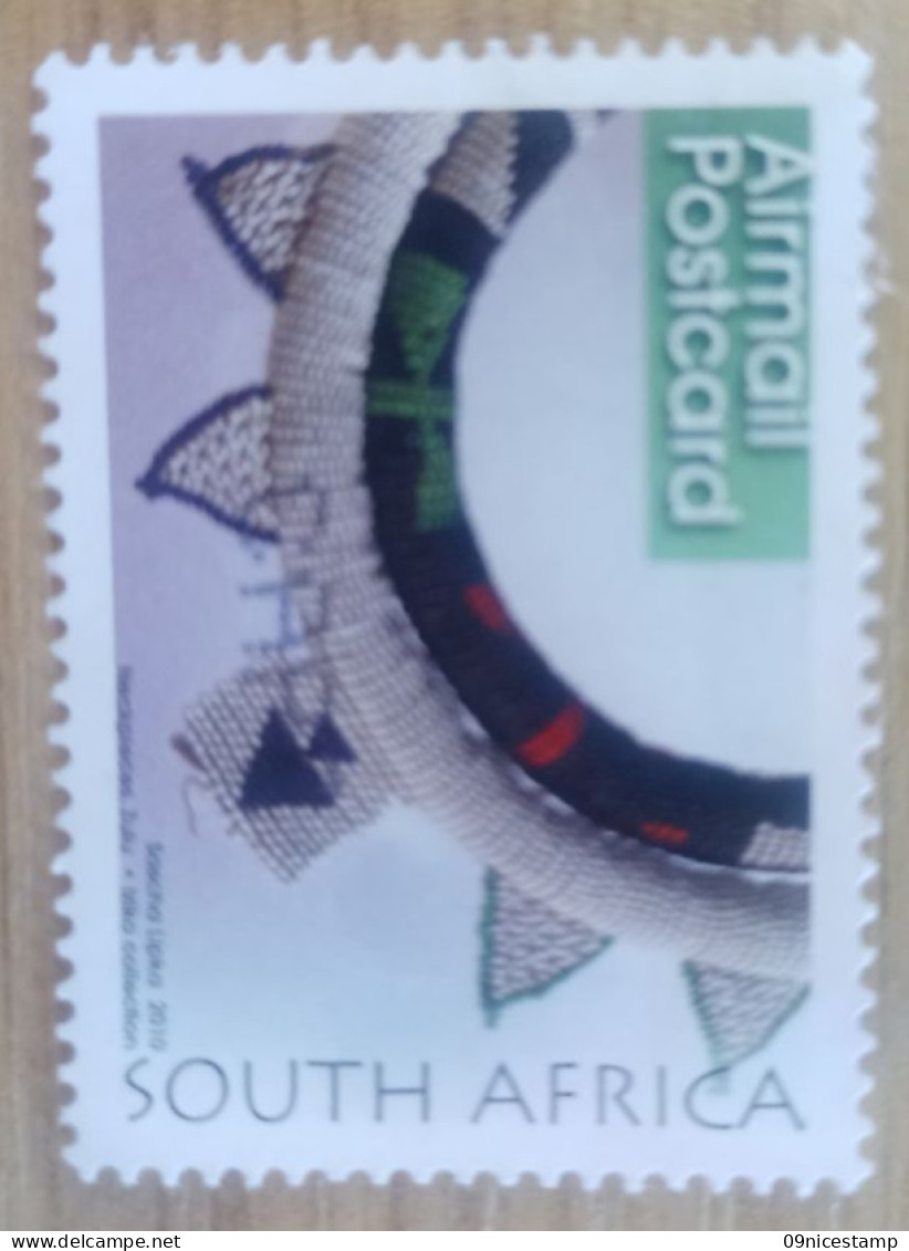 South Africa, Year 2010, Cancelled; Airmail Postcard Stamp - Gebraucht