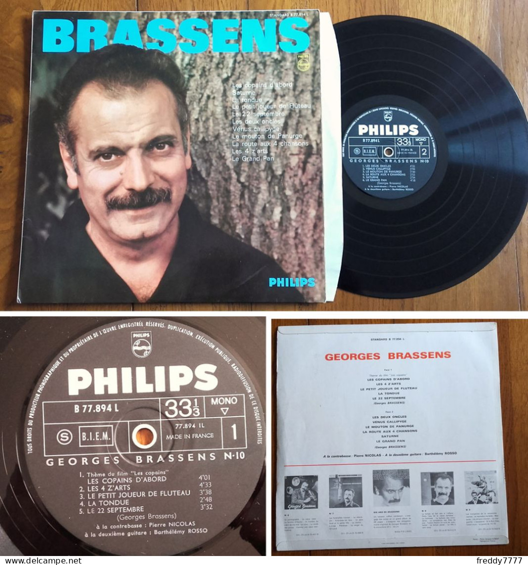 RARE French LP 33t RPM BIEM (12") GEORGES BRASSENS (1964) - Ediciones De Colección