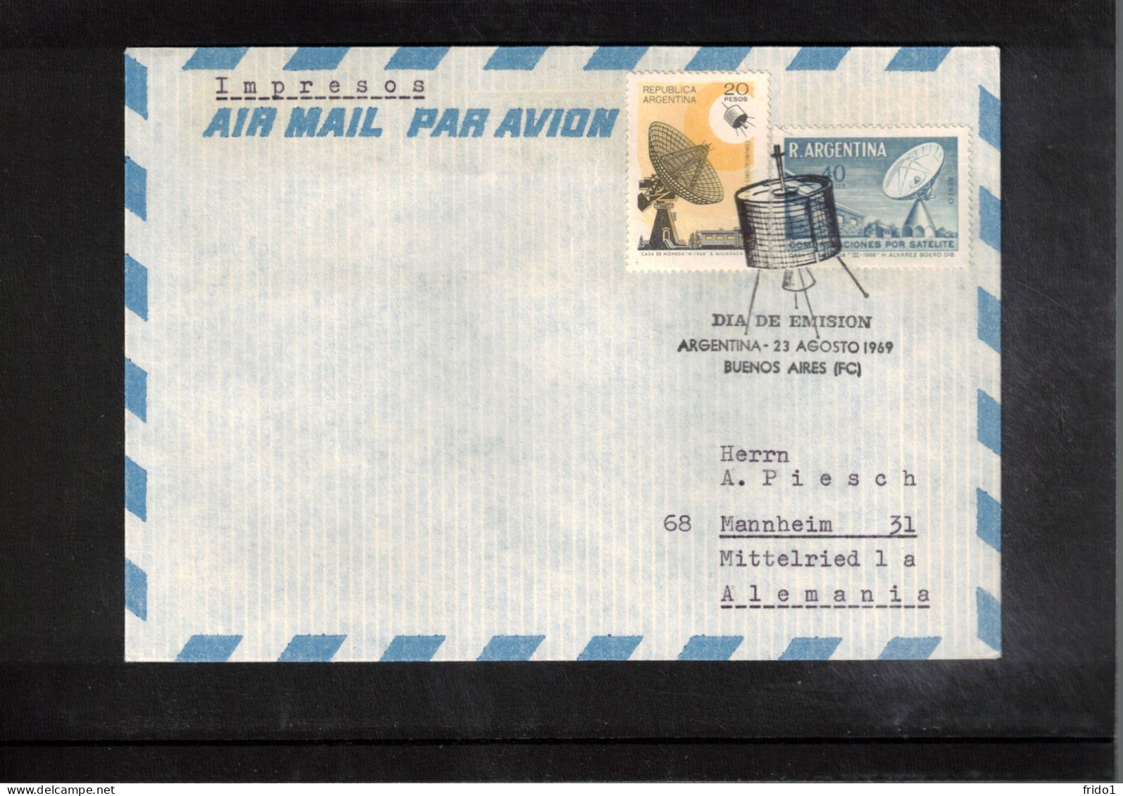 Argentina 1969 Space / Weltraum Earth Station For Tracking Satellites Interesting Cover FDC - Zuid-Amerika