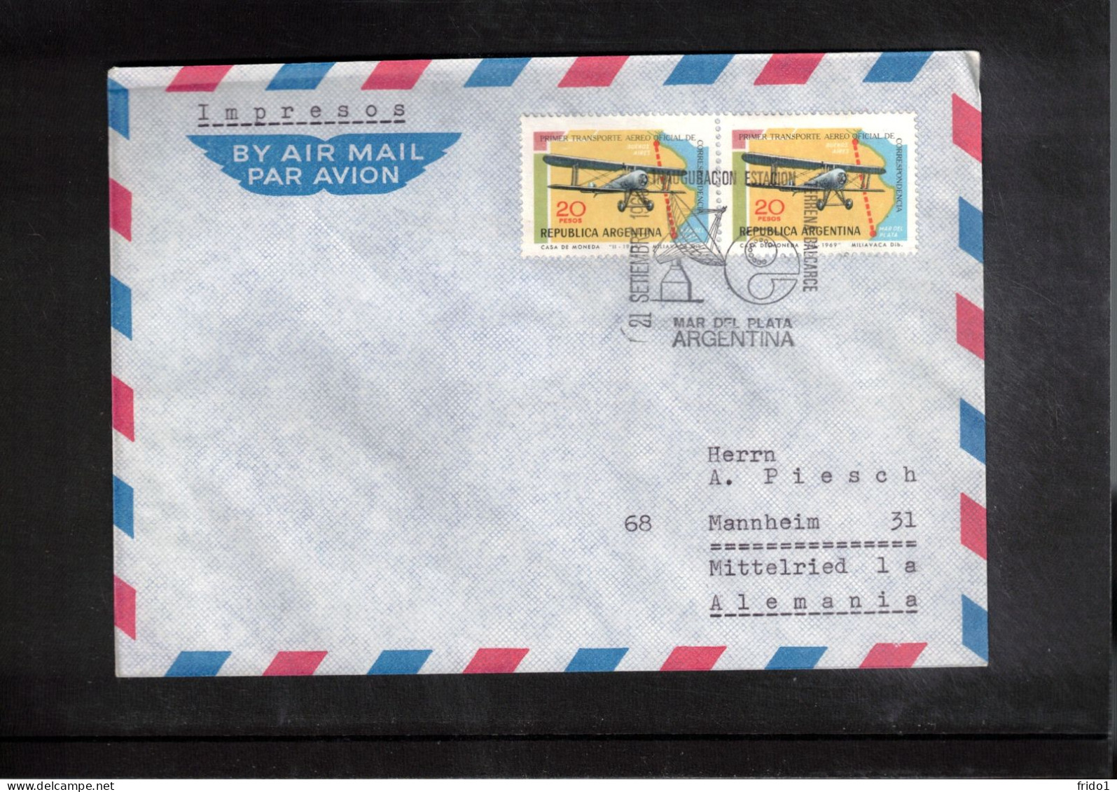 Argentina 1969 Space / Weltraum Earth Tracking Station Balcarce Interesting Cover - América Del Sur