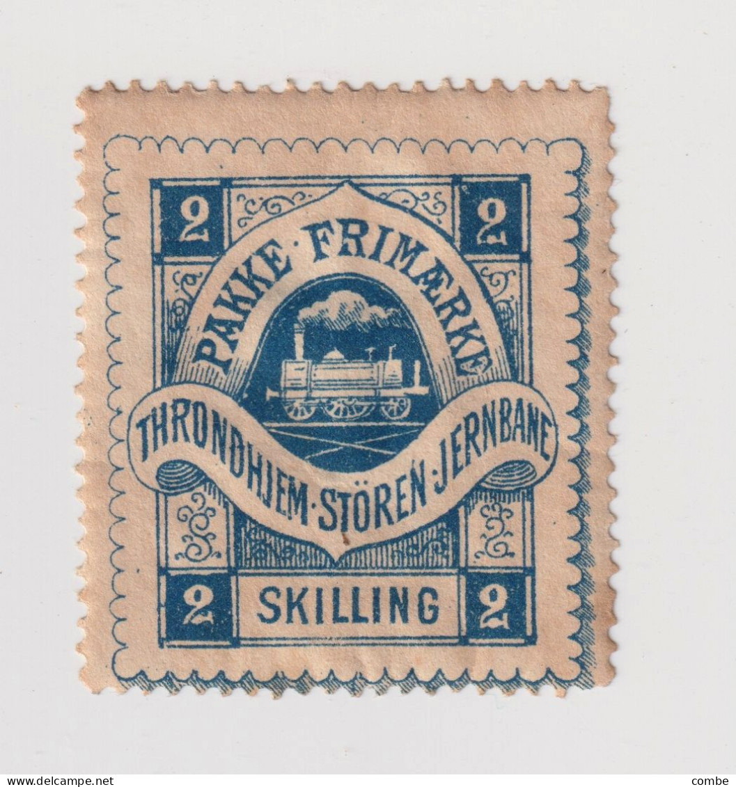 NORVEGE. Poste Privée : Throndhjem 2 Skilling Pakke Frimaerke - Local Post Stamps